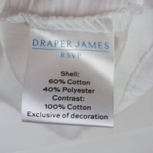 Women's DRAPER JAMES RSVP™ SZ XS Embroidered Pintuck Top - Picture 7 of 8